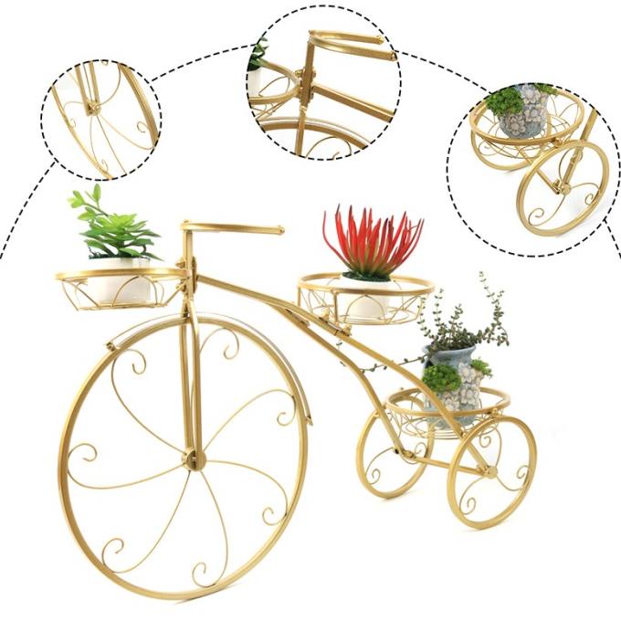 Goland Rak Tanaman Besi Rak Bunga Model Sepeda Hias Standing Rack