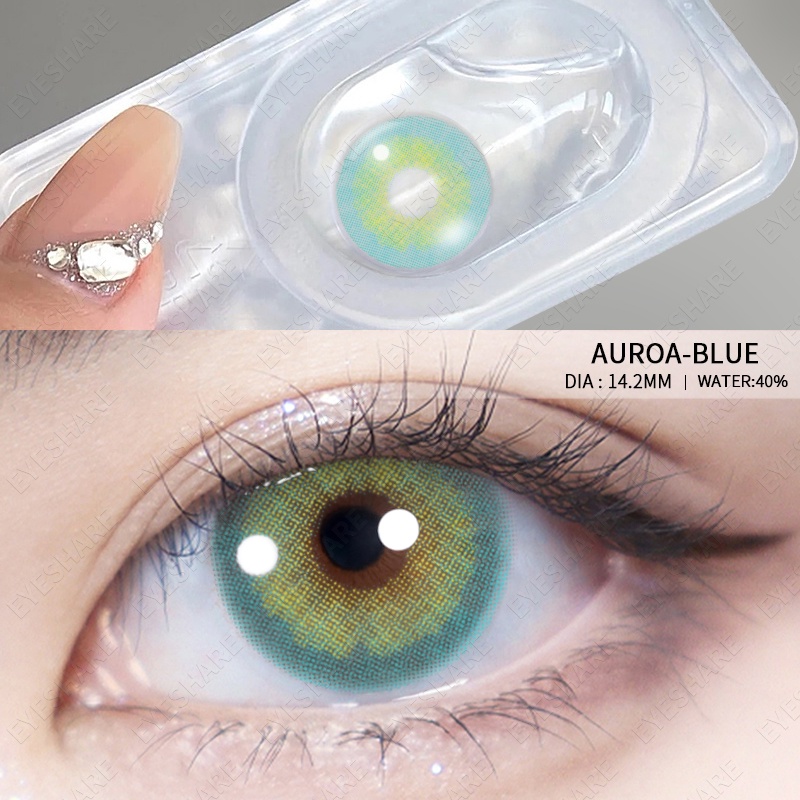 （COD）Softlens 1Pasang Doll Eyes Gray Lensa Kontak Warna 14.5MM Big Eyes Softlens Mata