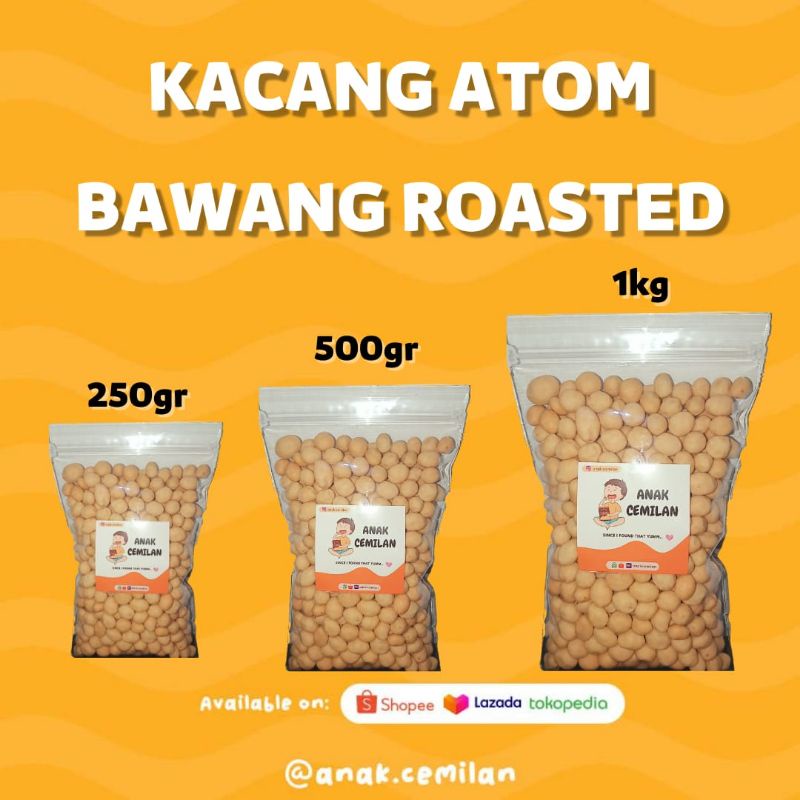 

KACANG ATOM SATELIT PALAPA 1KG/ 500gr / 250gr / 100gr/ Kacang Atom Oven Satelit Palapa /Snack legend kiloan