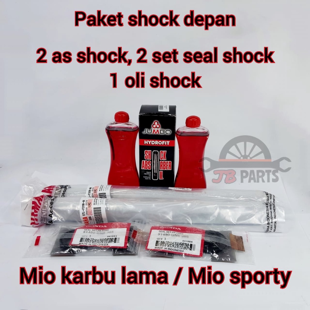 Paket as shock depan Mio Sporty pertama karbu Yamaha 5TL kualitas sangat bagus presisi tidak bocor /