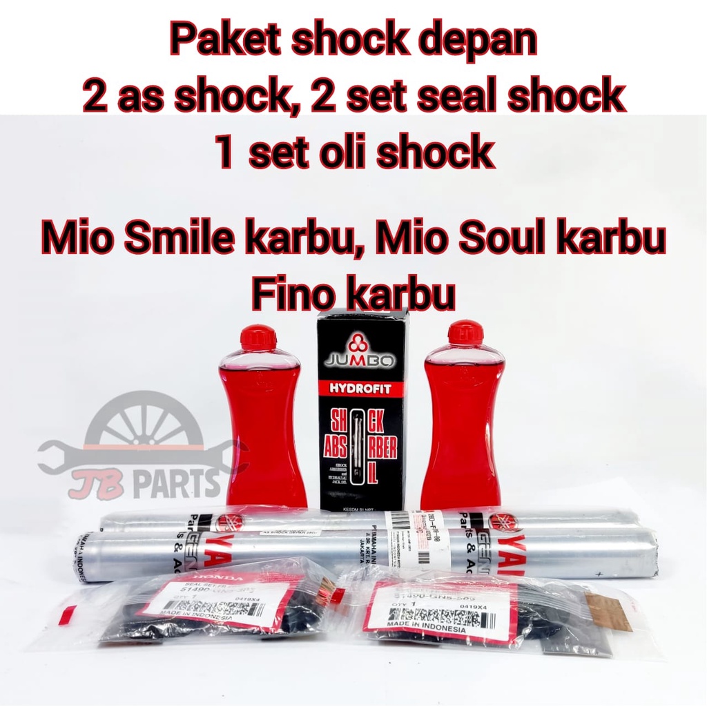 Paket as shock depan Mio Smile Soul Fino karbu Yamaha 28D kualitas sangat bagus presisi tidak bocor 