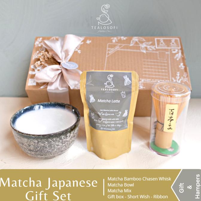 

Matcha Japanese Gift Set - Tealosofi Bamboo Whisk Chasen Hampers Kado