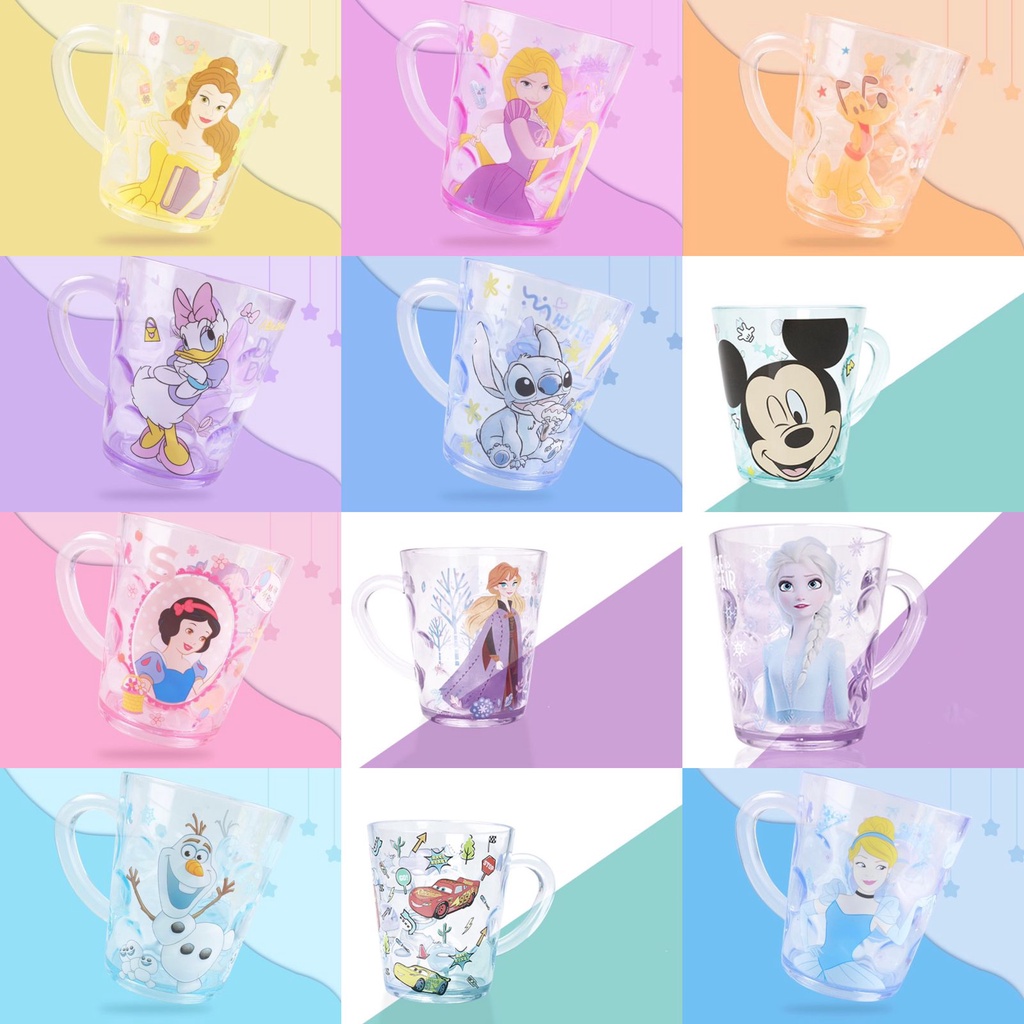 gelas plastik anak cangkir anak gelas minum transparan disney