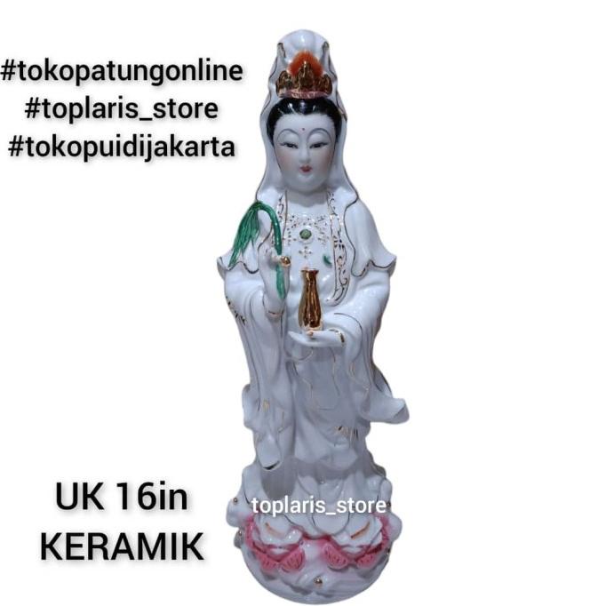 Patung Kwan Im Keramik Berdiri 16in 022