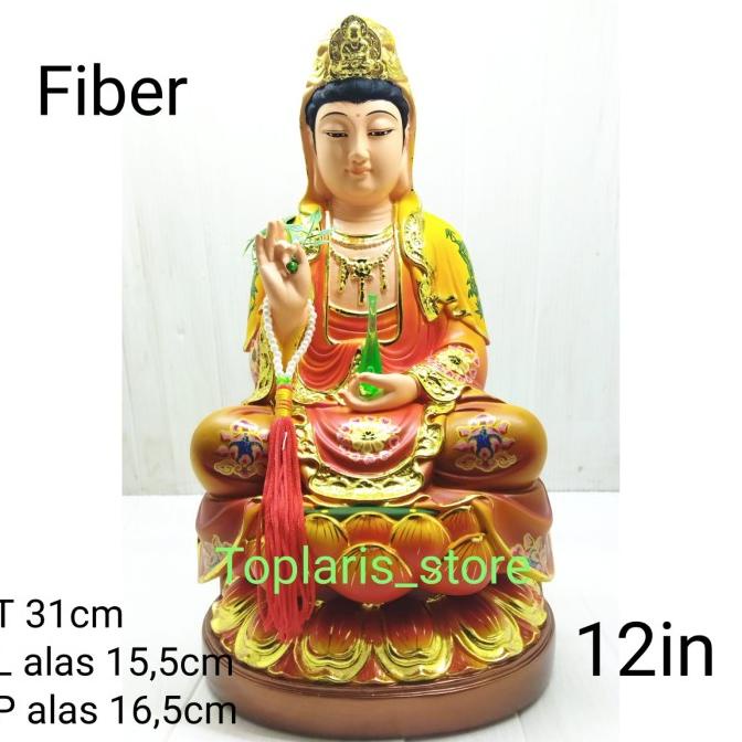 Patung Kwan Im Fiber 12in