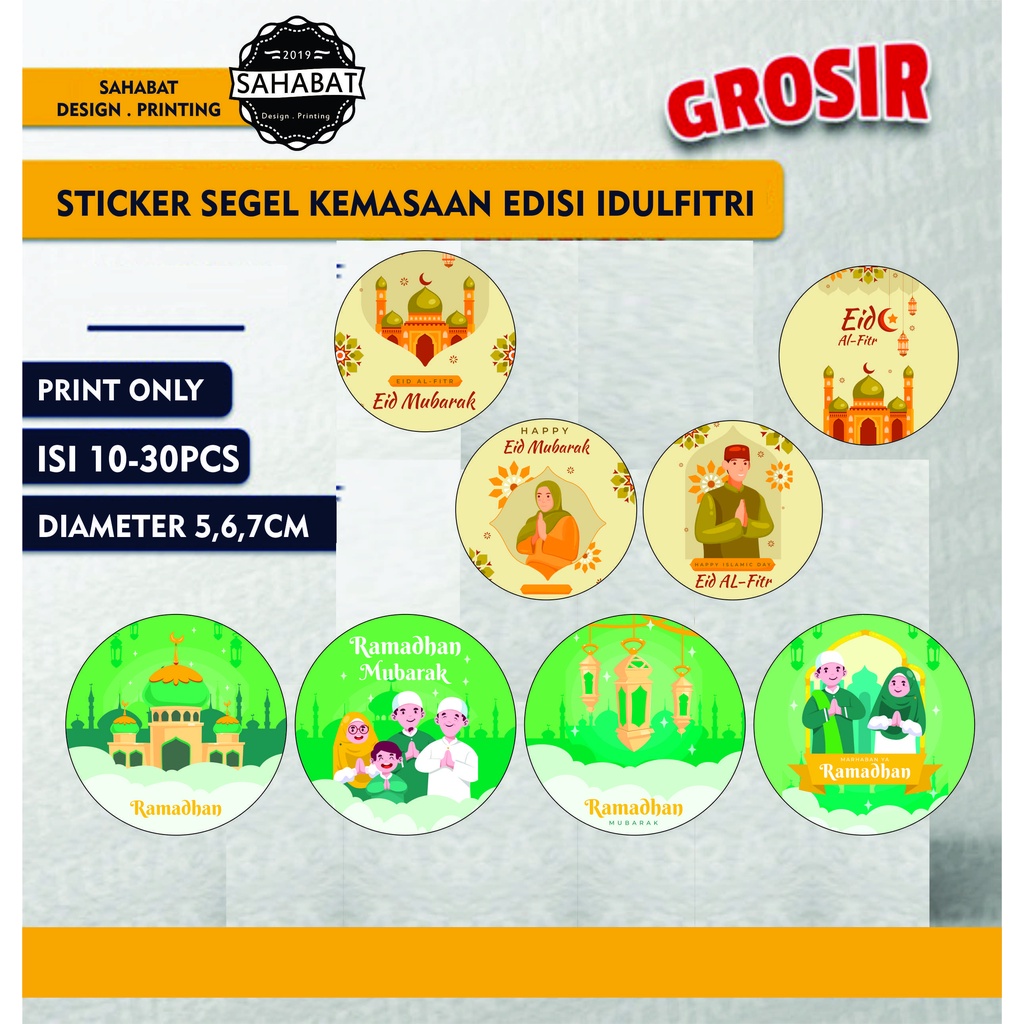 

(isi 10-30pcs) Sticker Produk Idul Fitri / Sticker Kue / Sticker toples / Sticker Dus / Sticker hampers Idul Fitri