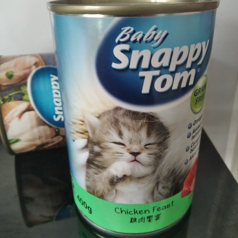 Snappy Tom Kaleng Baby Kitten Chicken Makanan Basah Kucing 400g