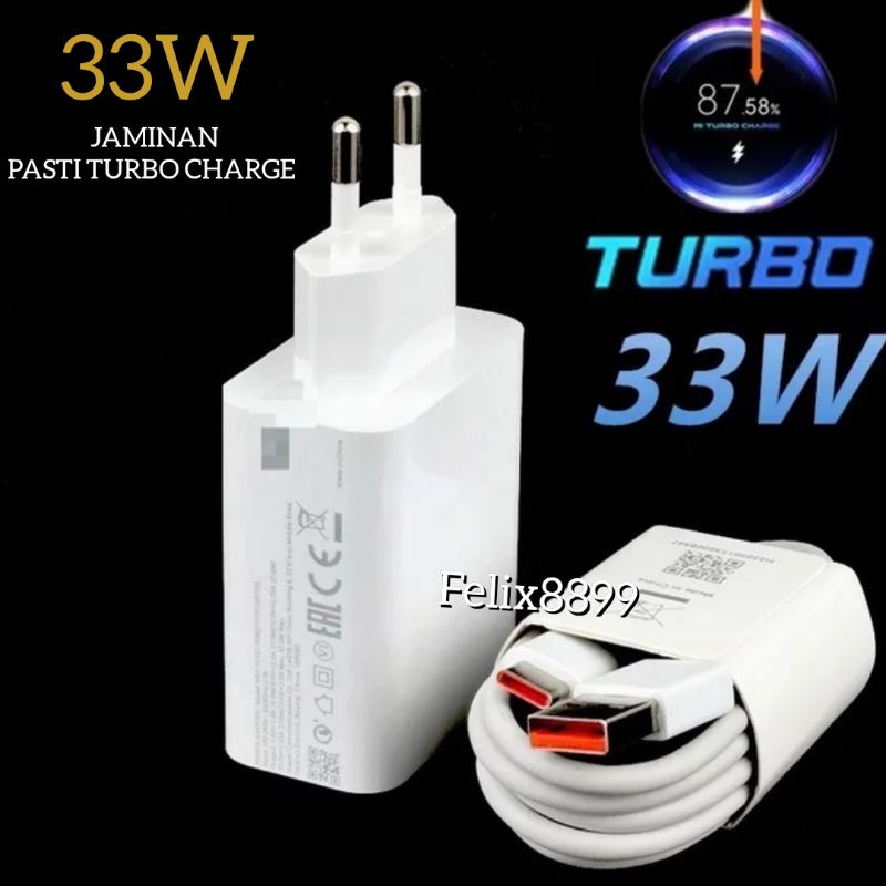 Charger 33W 100% Turbo Charger Desimal aktif