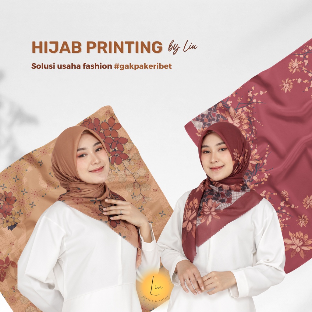 Hijab Custom Printing | Voal Printing | Kerudung Scarf Printing | Printed Scarf by Liu