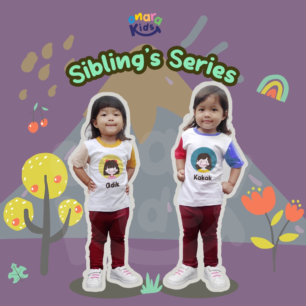kaos couple adik kakak cowok cewek Kaos Custom Anak - Sibling Adik Kakak