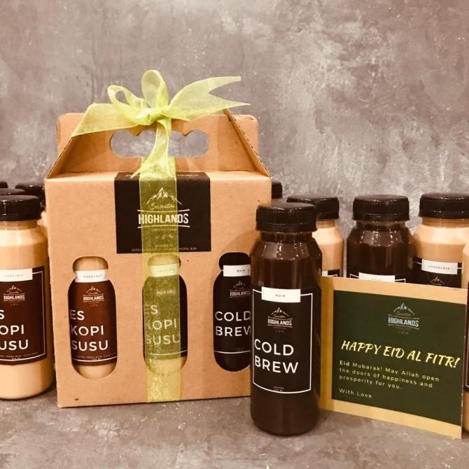 

Lebaran Hampers Set Es Kopi Susu Variety Pack with Custom Note,Package