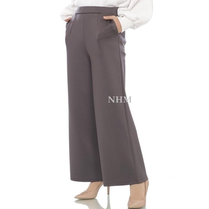 Celana Kulot Linen 7/8 Ala Korea Resleting Kancing Rayon L7I0 Premium Terbaru Scuba Murah Wanita Raw