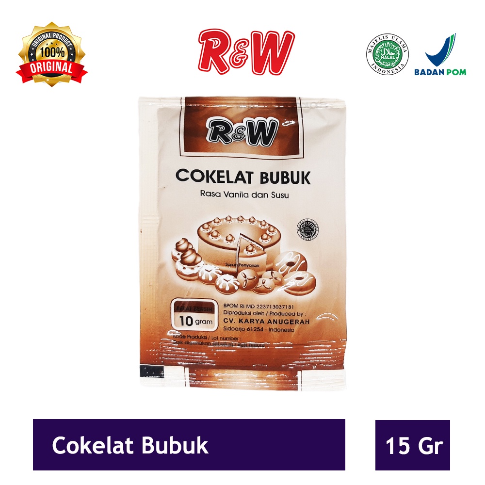 Coklat Bubuk Kue Rajawali R&amp;W RW 10 g