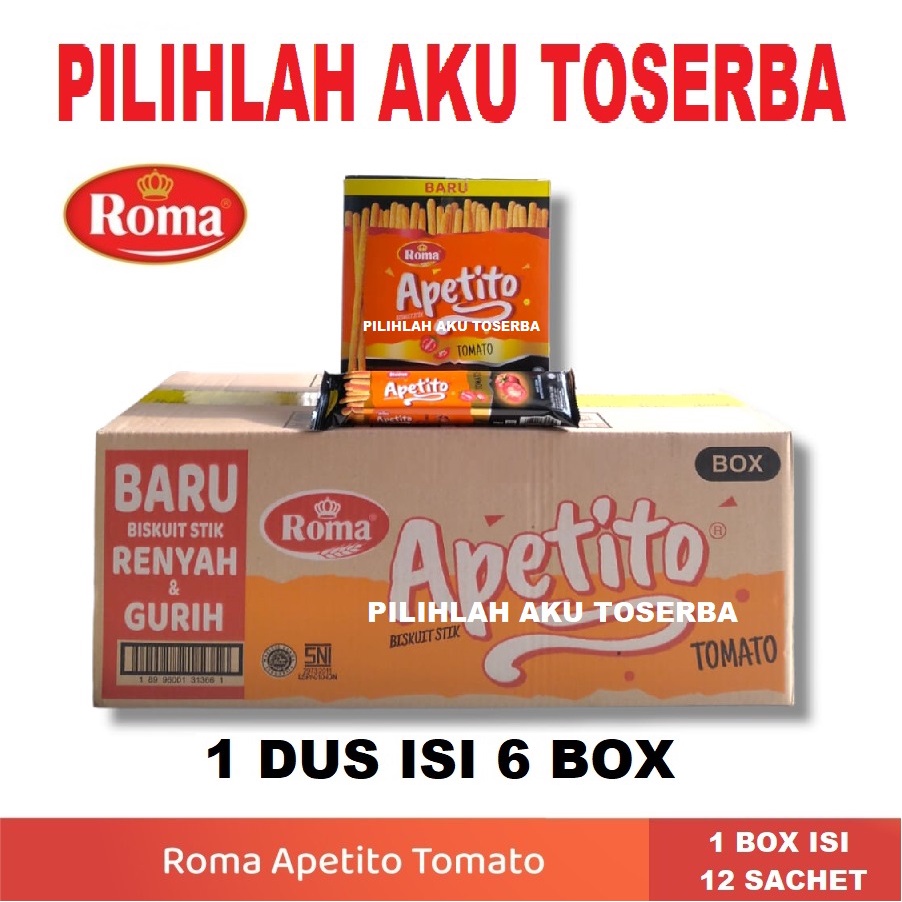 Biskuit Roma APETITO TOMATO Box - ( HARGA 1 DUS )