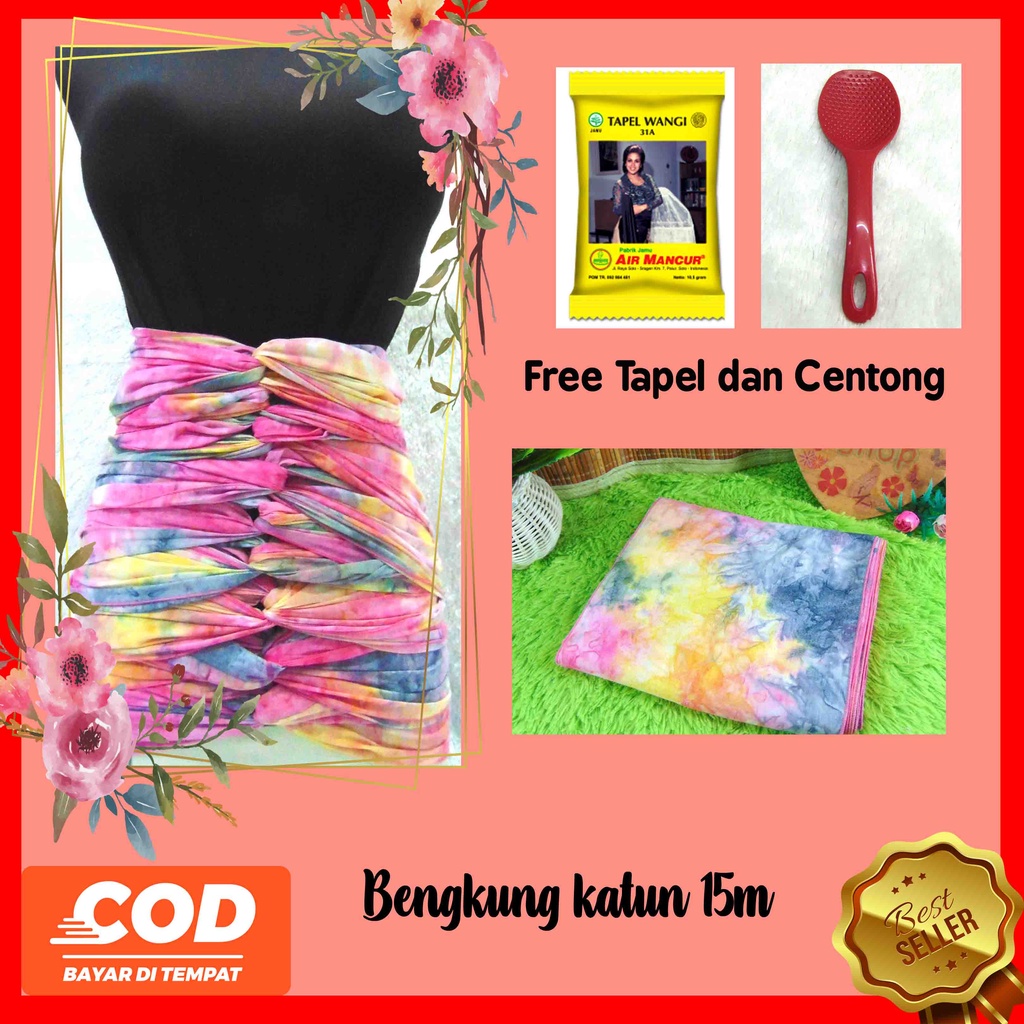 FREE TAPEL CENTONG Bengkung Ibu melahirkan 15m /Bengkung kain /Bengkung Andien/ Belly binding /stagen tradisional