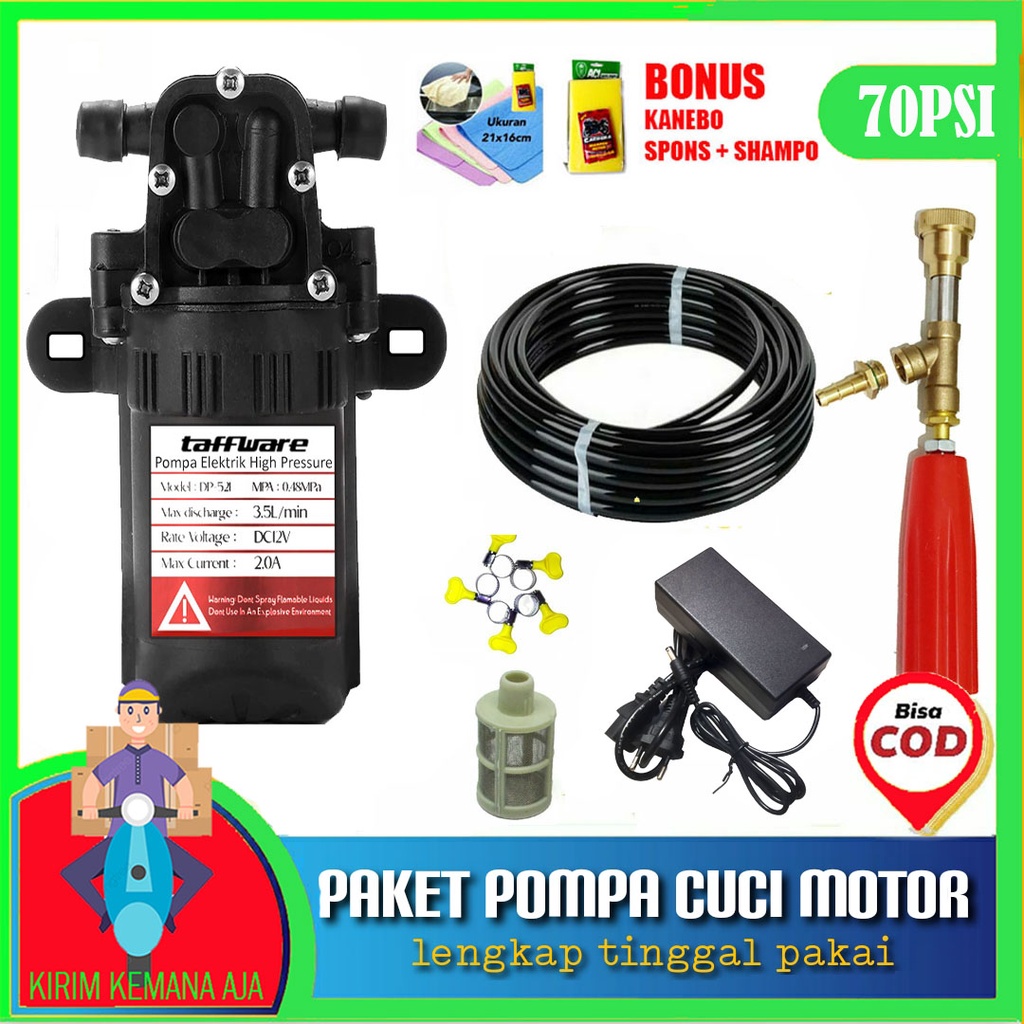 Alat Cuci Motor Mobil Cuci AC Super Hemat / Paket Lengkap Pompa Cuci Motor