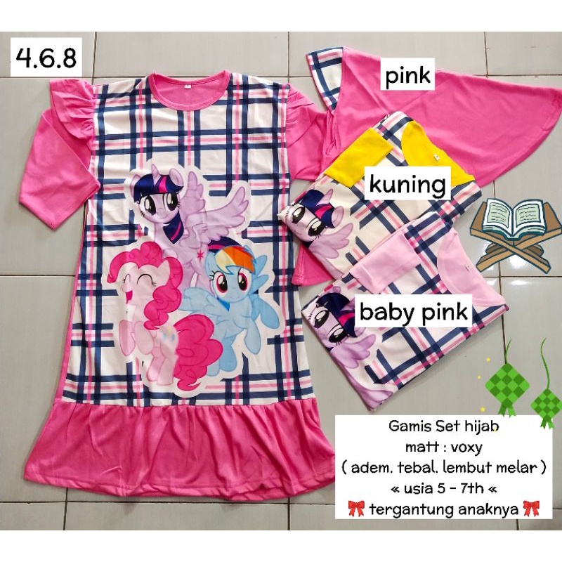 set hijab anak little pony