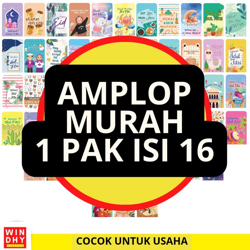 

MURAAAHHH!! COCOK UNTUK DIJUAL LAGI! AMPLOP LEBARAN 1 PACK ISI 16 PCS