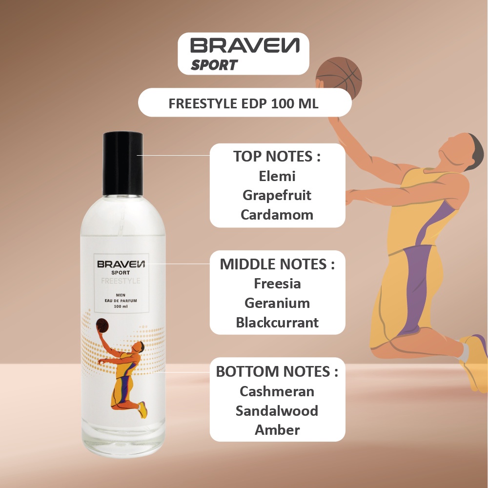 ⭐BAGUS⭐ BRAVEN Sport Men Eau De Parfume 100ml | EDP