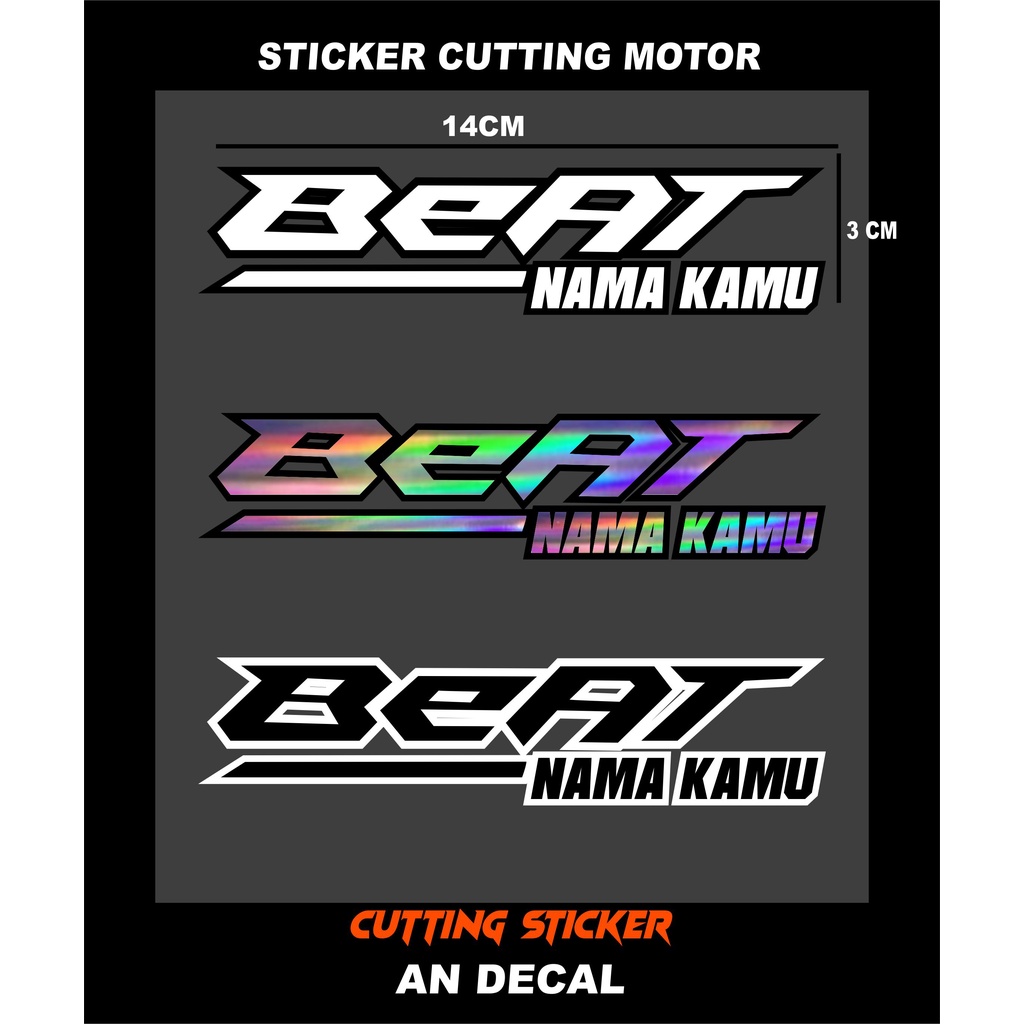 Cutting Sticker/ Cutting Sticker Stiker Beat/ Custom Nama