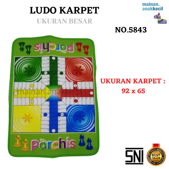 MAINAN EDUKATIF ANAK LUDO KARPET UKURAN BESAR