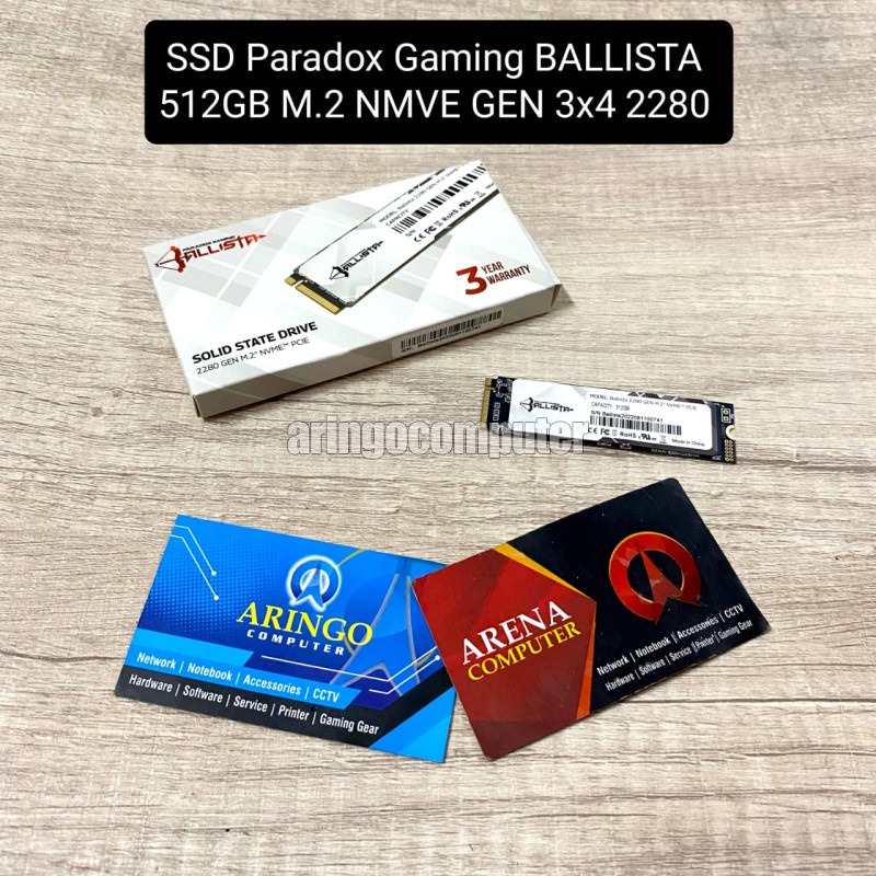 SSD Paradox Gaming BALLISTA 512GB M.2 NMVE GEN 3x4 2280