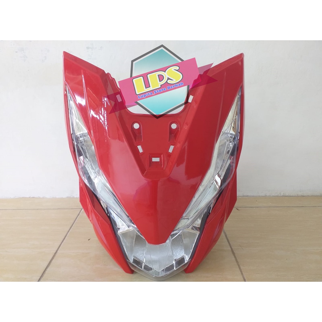 Tameng Body Depan + Reflektor dan SEN Lampu Depan Beat New ESP 2016-2019 / BEAT ECO / BEAT STREET Warna Merah Termurah