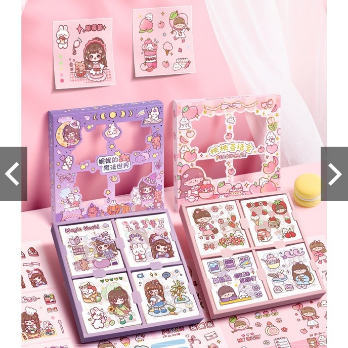 

NINI MIMI ALLY STIKER KOREA ISI 100 PCS STICKER DECO AESTHETIC / CASE HP / DIARY / DIY / BUJO /SCRAPBOOK