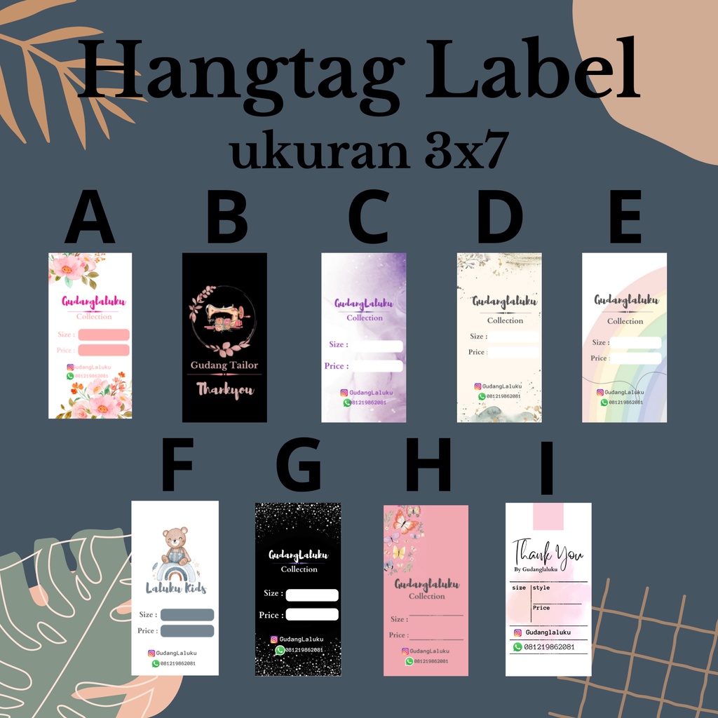 

Hang Tag Custom Label Baju Murah Free Design Hangtag