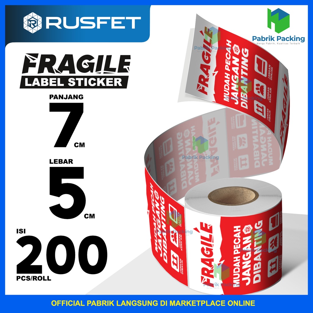 

Stiker fragile jangan di banting stiker label pengiriman 7cm x 5cm