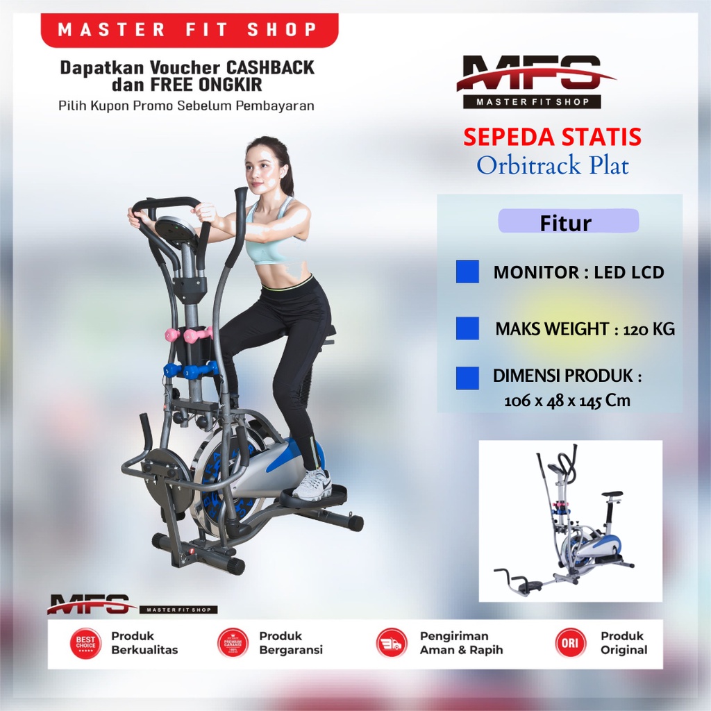 Sepeda Statis Orbitrack Plat Merk Total Fitness Surabaya