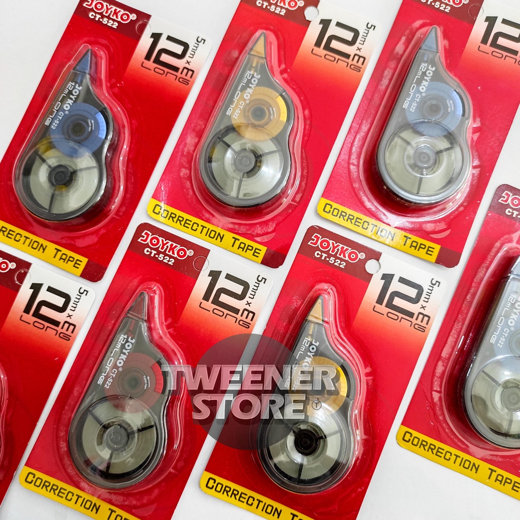

TRIFELO JOYKO Correction Tape Tipe X Kertas | WARNA RANDOM | TRONDOL