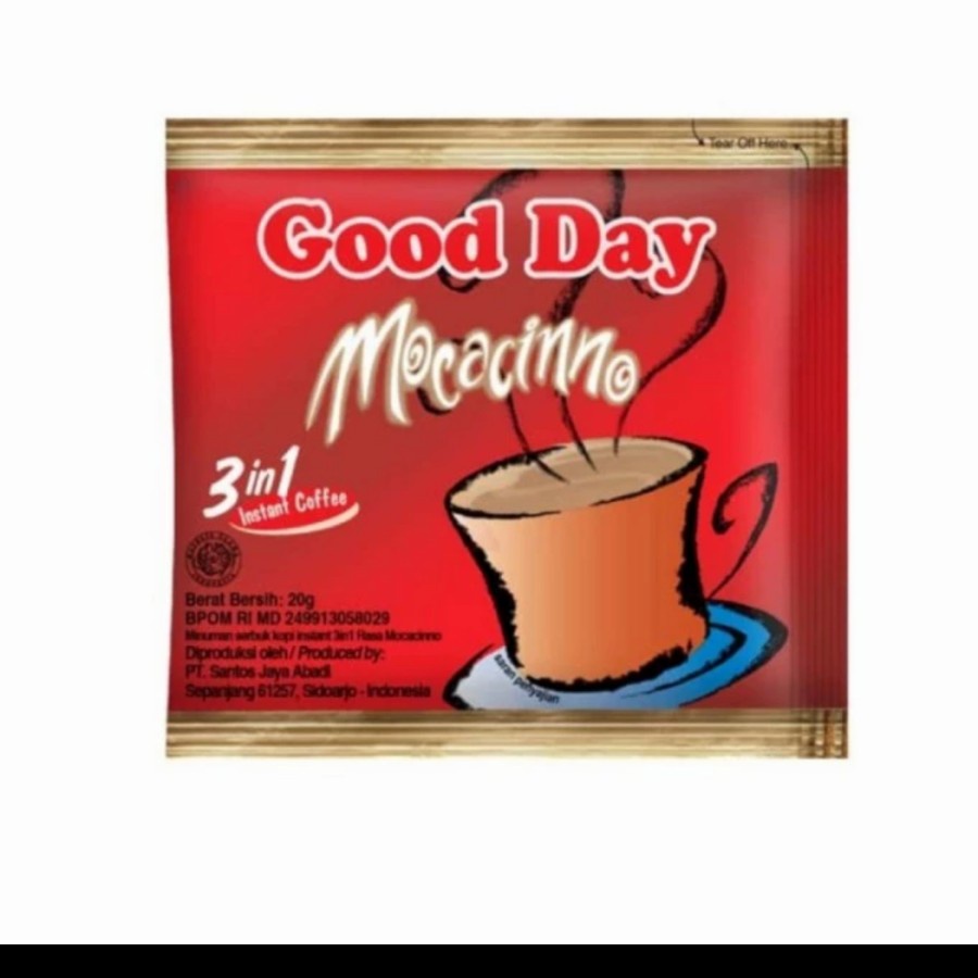 

good day goodday mocacinno chococinno coolin carebian nut sachet saset