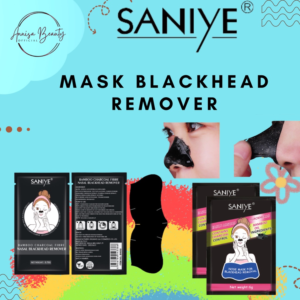 [100%ORIGINAL] SANIYE Black Heads Remover Masker Hidung Penghapusan Komedo Jerawat Membersihkan Hidung 0.75g BH002