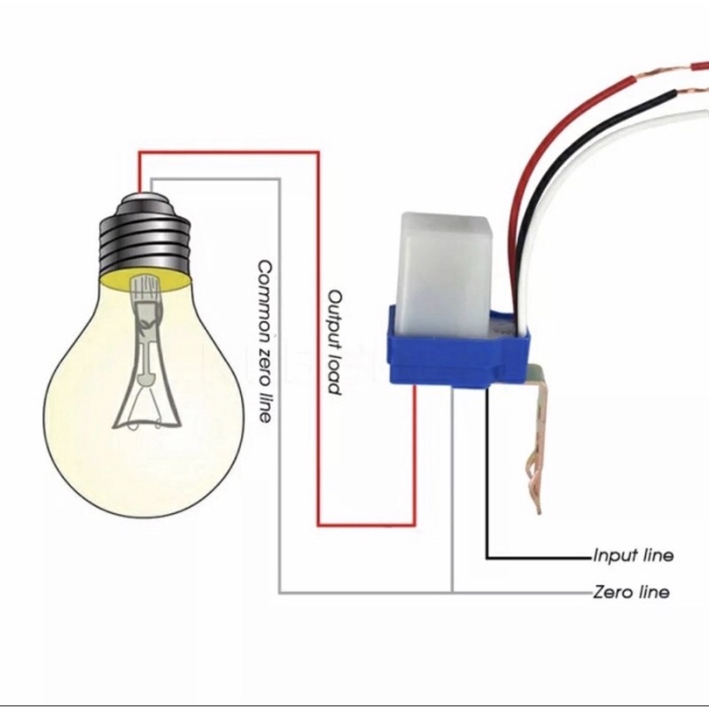 Sensor Photocell Cahaya 10A 220V 12V 24V Otomatis Siang Malam