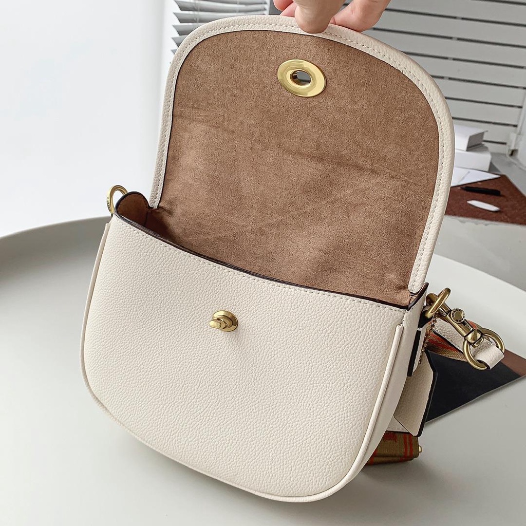 Coach CA093 CA094 CA101 Willow Saddle Bag In Signature Canvas Or Colorblocks Color Shoulder Bag