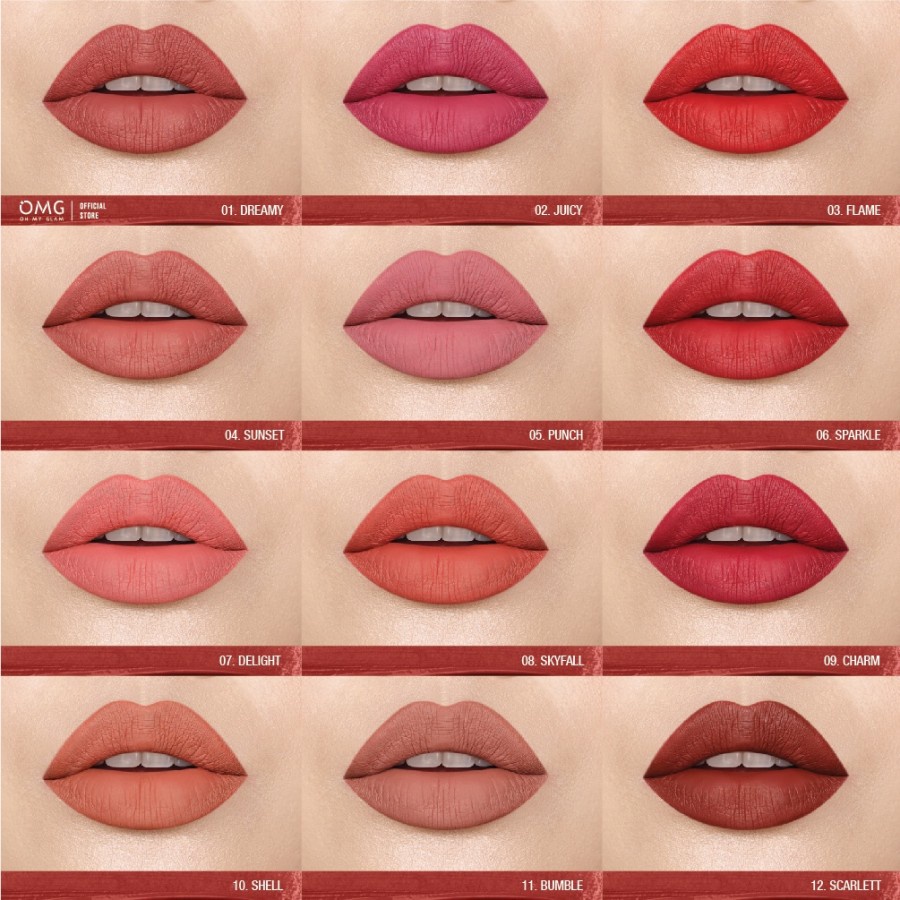 OMG Oh My Glam Matte Kiss Lip Cream │Lipstik Lipstick Lipcream