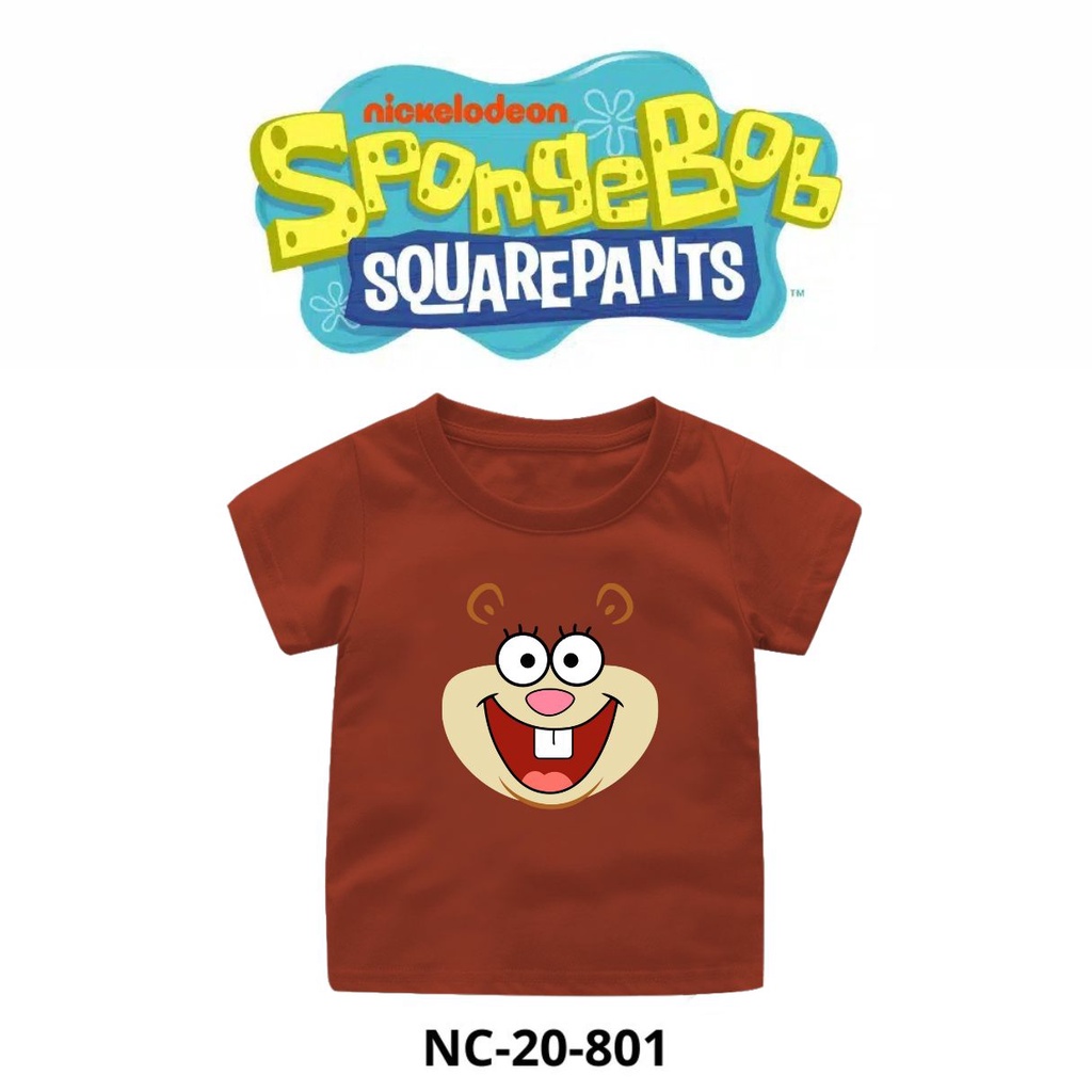 Baju Kaos SponsBob Spongebob Untuk Bayi dan Anak Bahan Katun Combed 30s Lembut Dan Nyaman DIpakai