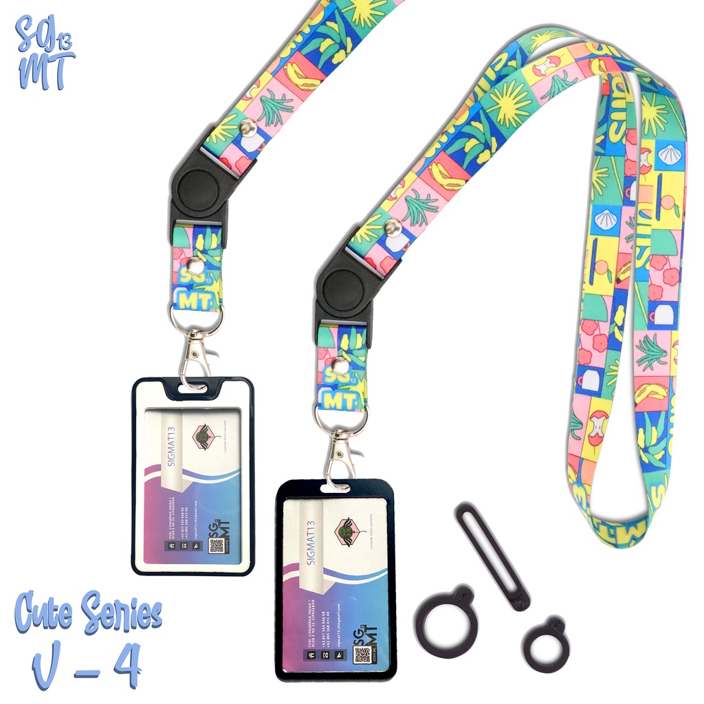 Lanyard id card holder name tag Hp Lanyard full printing AESTHETIC V4 3 pcs Oring