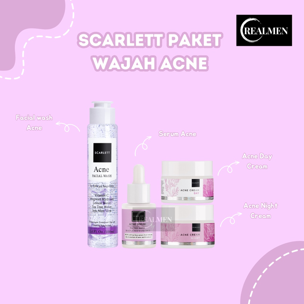 BPOM SCARLETT WHITENING PAKET WAJAH ORIGINAL / PERAWATAN WAJAH SCARLETT isi 4 pcs