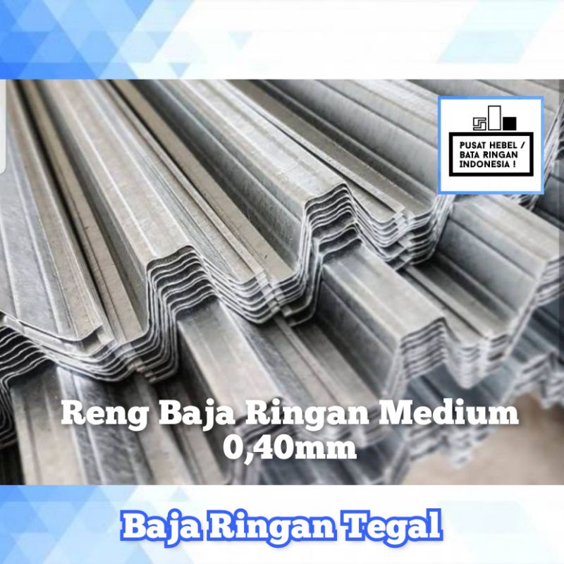 Reng Atap Baja Ringan Tebal 0,4mm Panjang 6meter | Free Ongkir (Cirebon,Brebes,Tegal,Pemalang,Pkl)