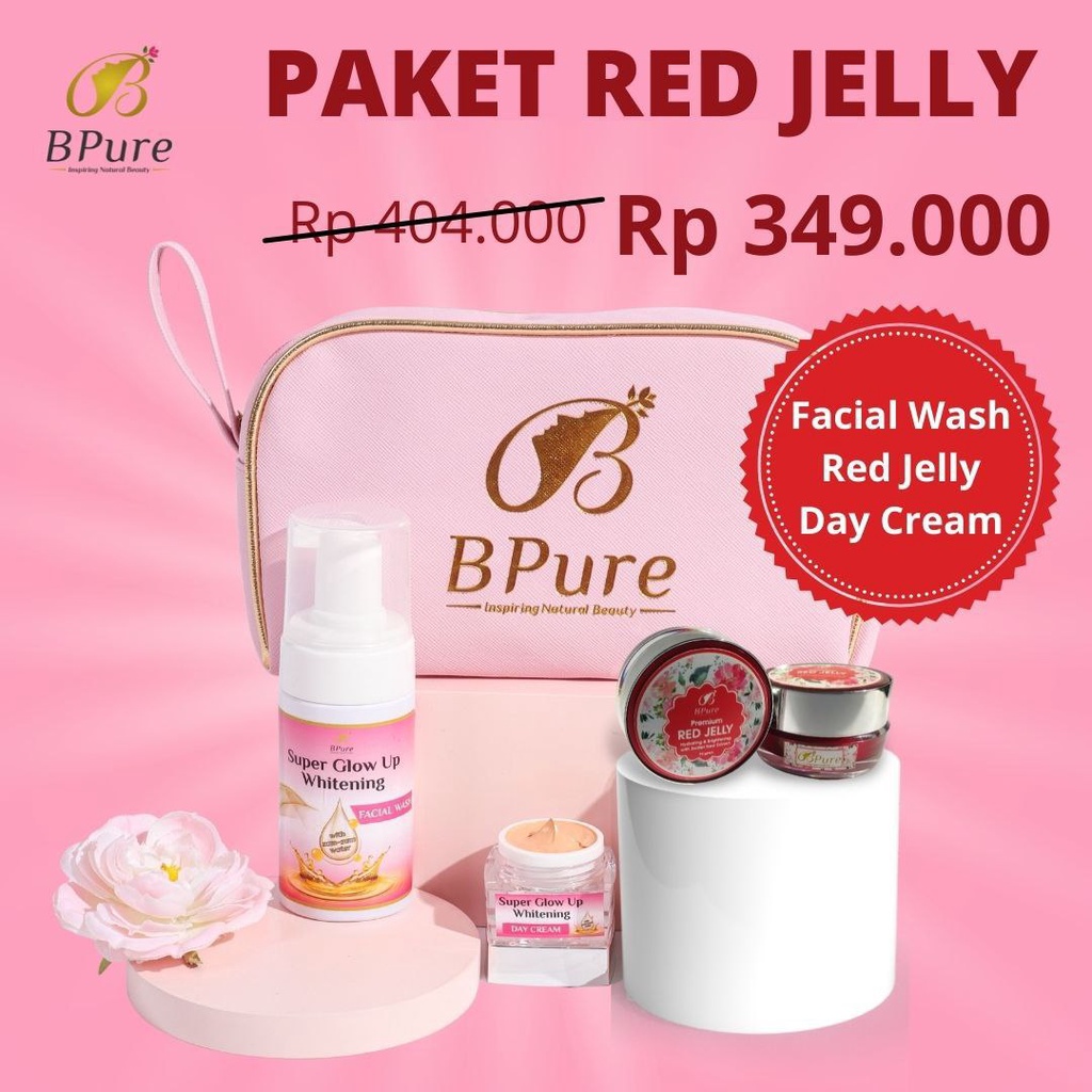 PAKET RED JELLY Skincare BPOM Untuk Flek Hitam BPure Skincare With Zam - Zam Water