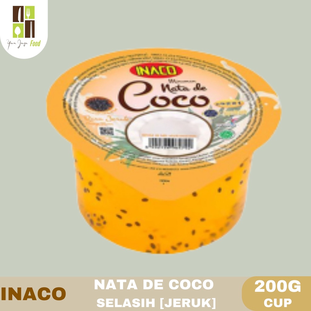 Inaco Nata De Coco Cup / Dengan selasih 200g [Leci/Mangga/Strawberry/Jeruk]