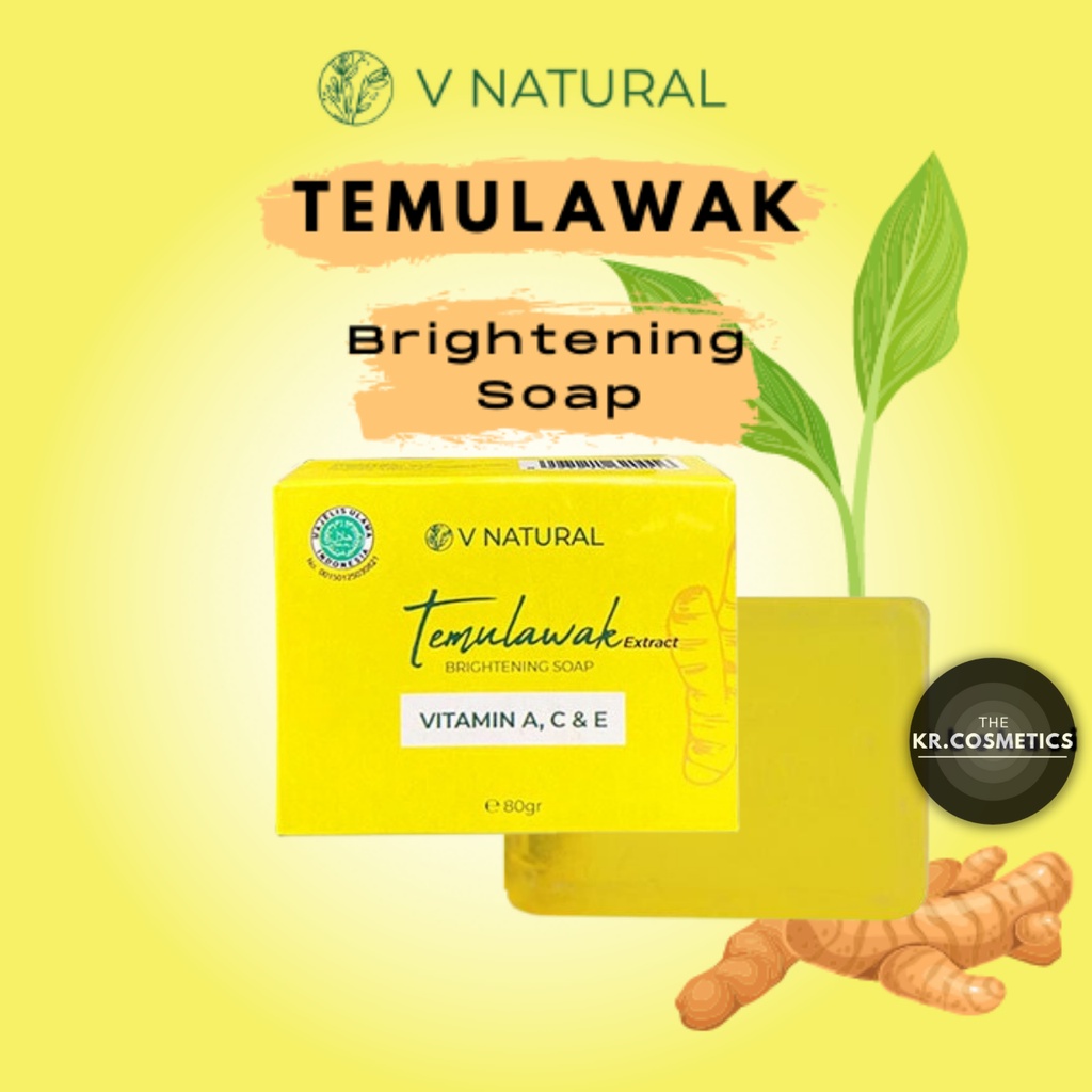 V NATURAL VNatural Brightening Bar Soap/Sabun Batang Temulawak 80gr