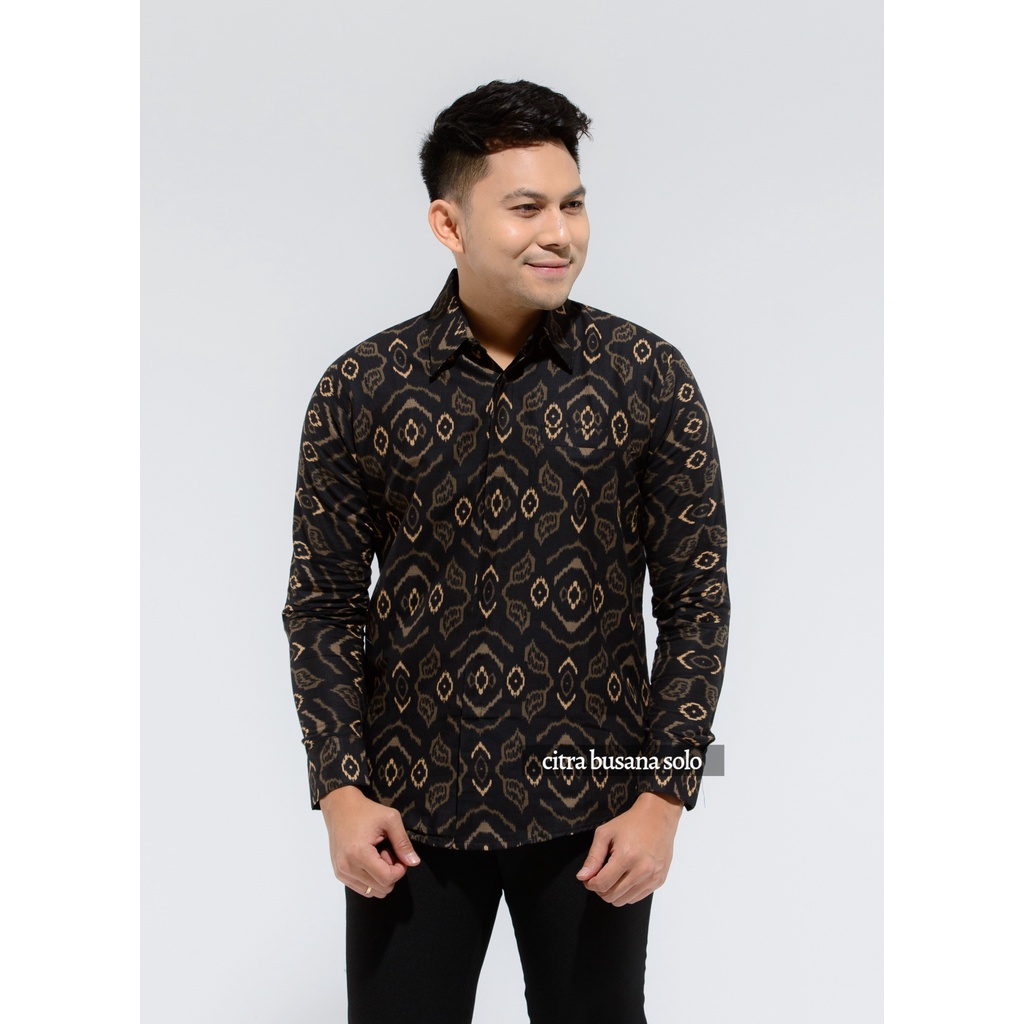 DANOKO SLIMFIT Kemeja Batik Pria Full Furing Bahan Katun Sragenan