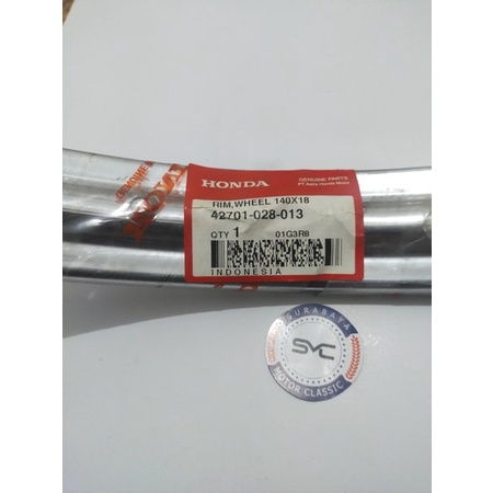 PART velg rim Honda win gl 100 cb 100 HM tengah 140x18 ORI AHM 42701-028-013