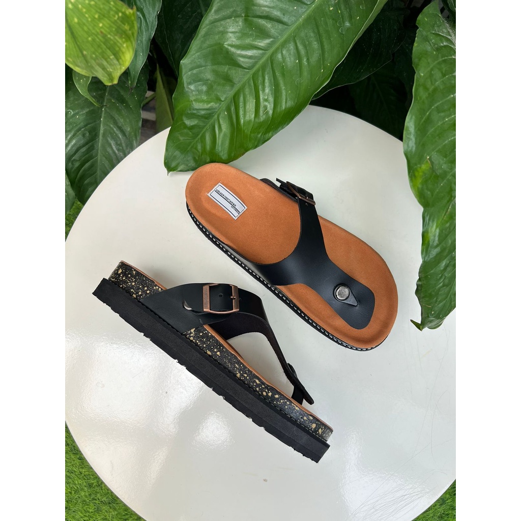 Sandal kasual pria/wanita volkerfootwear shaka black