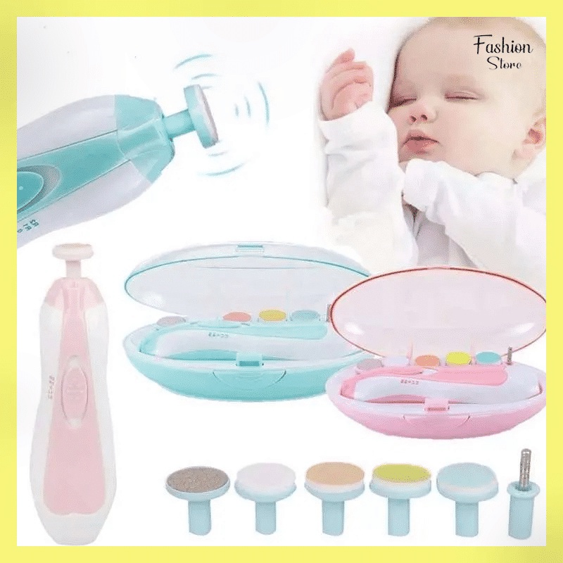 FS-SET BABY NAIL TRIMMER AUTOMATIC GUNTING KUKU BAYI ELEKTRIK 6IN1 / PEMOTONG KUKU BAYI