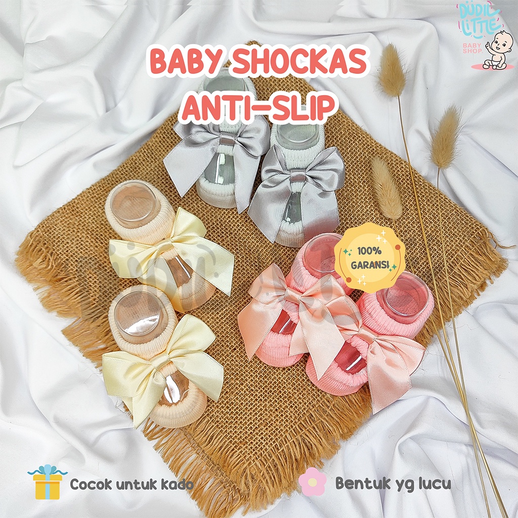 Kaos Kaki Bayi Perempuan Newborn motif Pita Lucu