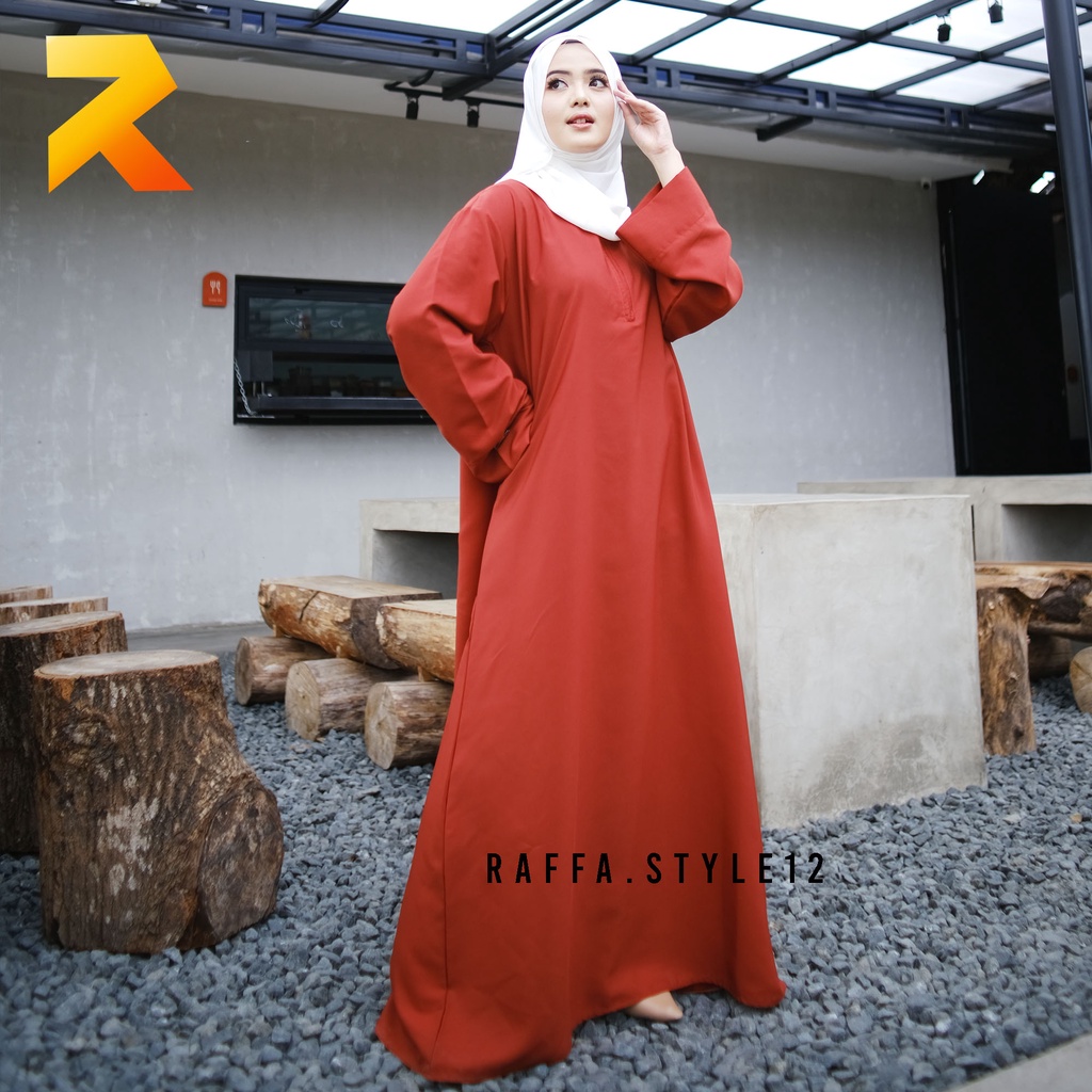 (BISA COD) ABAYA POLOS TURKI OVERSIZE / GAMIS KAJIAN WANITA UKURAN S M L XL XXL